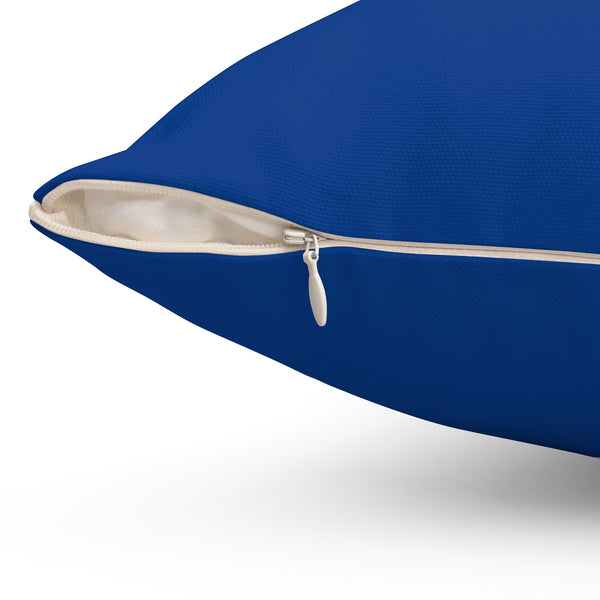 Tennis, it's love. Dark Blue Spun Polyester Square Pillow