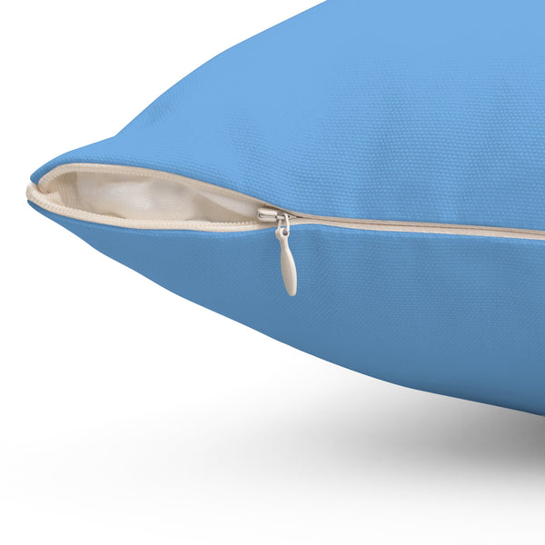 Tennis, it's love. Blue Spun Polyester Square Pillow