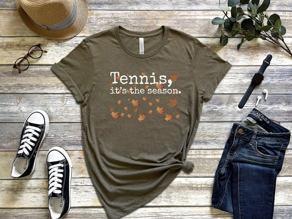 Tennis, it's the season. Autumn Leaves T-Shirt (9 color options)