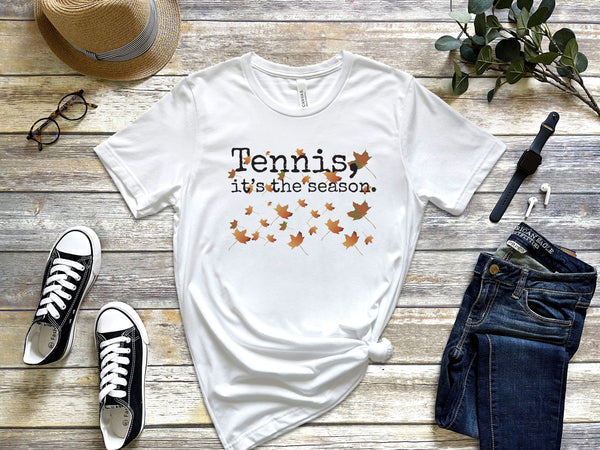 Tennis, it's the season. Autumn Leaves T-Shirt (9 color options)