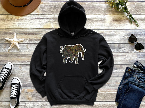 Tennis String Elephant Hooded Sweatshirt (8 color options)