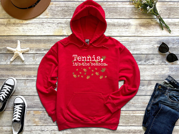 Tennis, it's the season. Autumn Leaves Hooded Sweatshirt (8 Color Options)