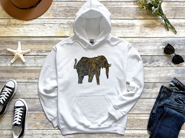 Tennis String Elephant Hooded Sweatshirt (8 color options)