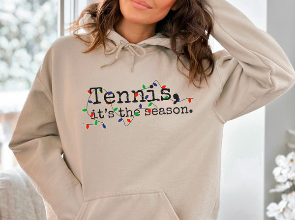 Tennis, it's the season. Holiday Lights Hooded Sweatshirt (8 Color Options)