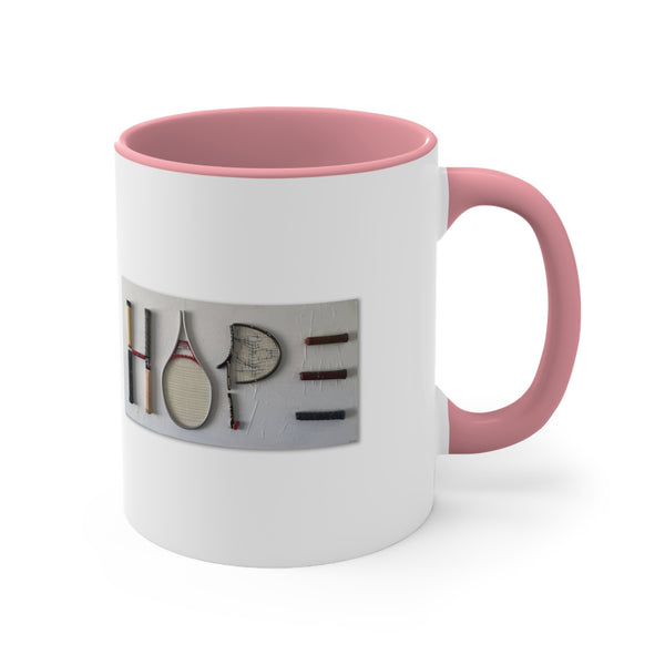HOPE art Two-Tone Accent Ceramic Mug 11oz (5 color options)