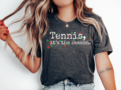 Tennis, it's the season. Holiday Lights T-Shirt (9 color options)