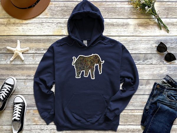 Tennis String Elephant Hooded Sweatshirt (8 color options)