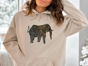 Tennis String Elephant Hooded Sweatshirt (8 color options)