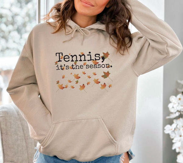 Tennis, it's the season. Autumn Leaves Hooded Sweatshirt (8 Color Options)