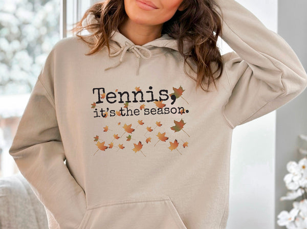 Tennis, it's the season. Autumn Leaves Hooded Sweatshirt (8 Color Options)